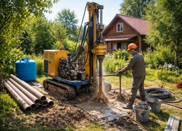 Строительство водозаборной скважины связано с применением различных методов бурения. Рыхлые и переувлажненные почвы удаляют с помощью вора. Для бур...